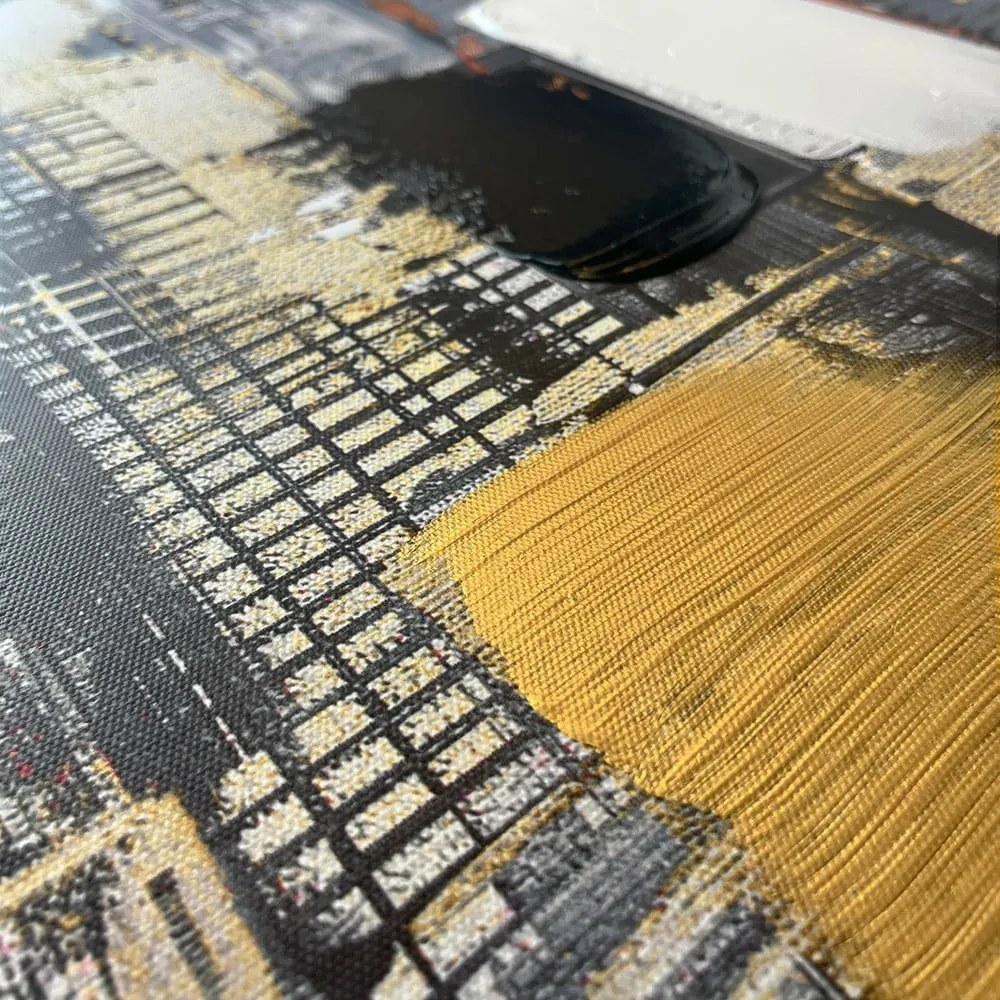 Tablou cu detalii pictate manual 70x100 cm Cityscape – Styler