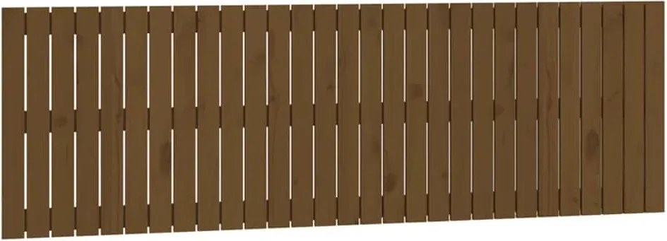 vidaXL Tăblie de pat pentru perete, maro miere, 185x3x60 cm