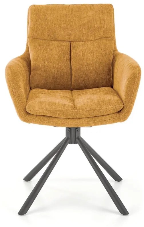 Scaun rotativ K495 stofa mustariu