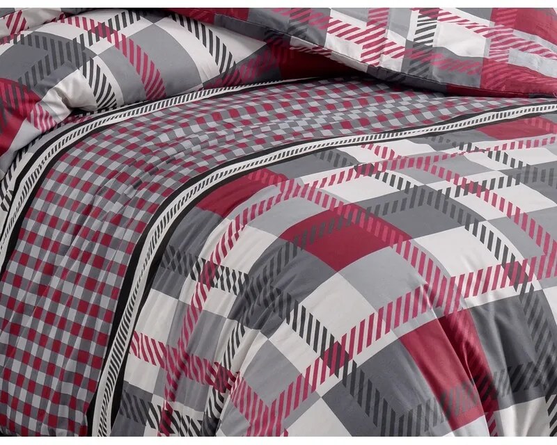 BedTex Lenjerie de pat din bumbac Hector roșu, 140x 220 cm, 70 x 90 cm