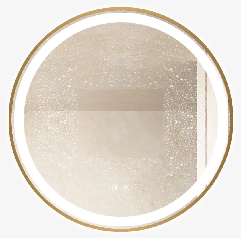 Oglinda led, Rotunda, 70cm, Rama Rose Gold, Esn06