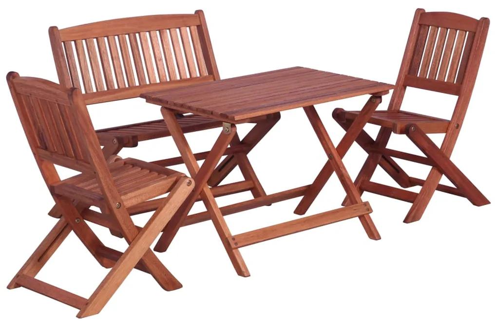 45585 vidaXL Set mobilier exterior pentru copii 4 piese lemn de eucalipt