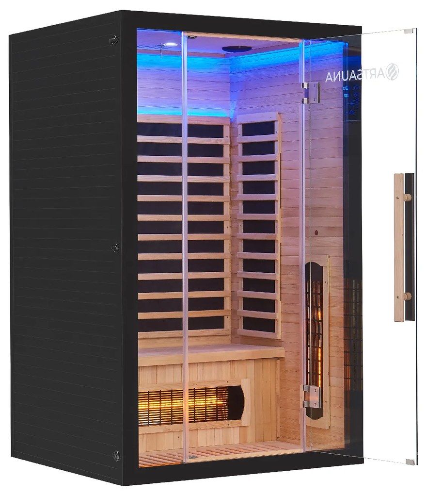Infračervená sauna Skara čierna s technológiou Dual