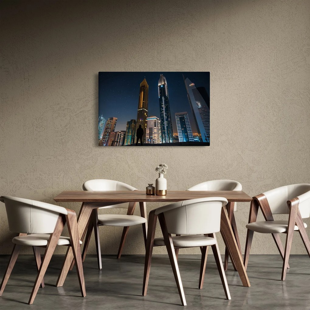 Tablou cu orașul nocturn (90x60 cm)