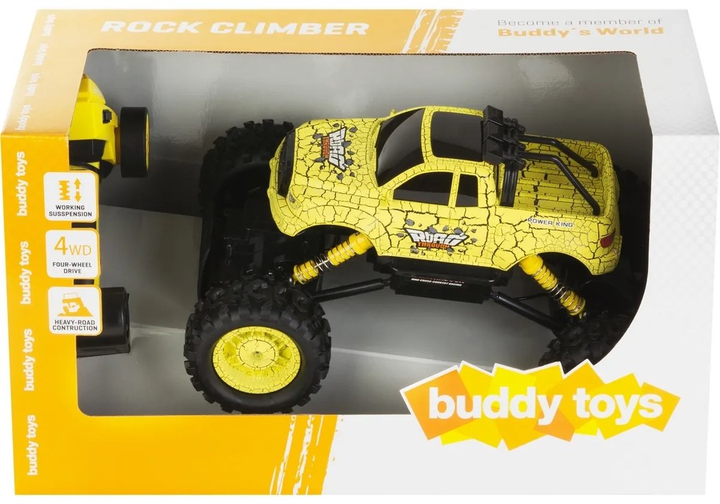 Mașină Buddy Toys BRC 14.612 RC Rock Climber cu telecomandă, galben