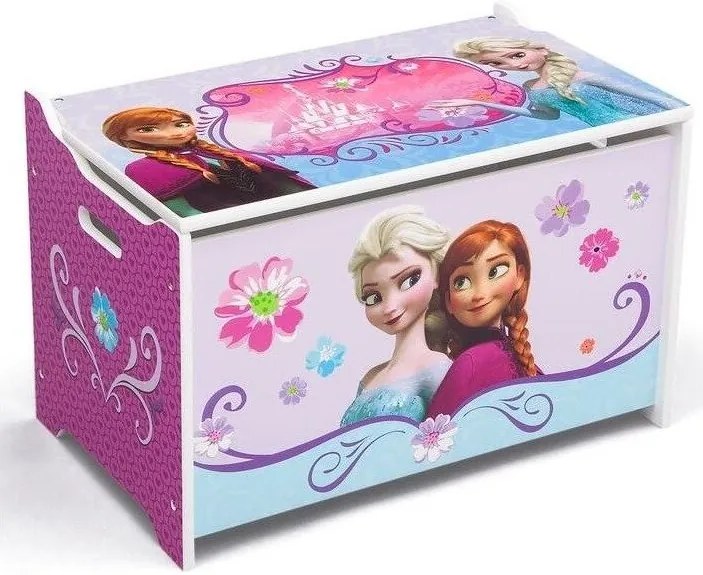 Delta Children - Ladita din lemn pentru depozitare jucarii Disney Frozen