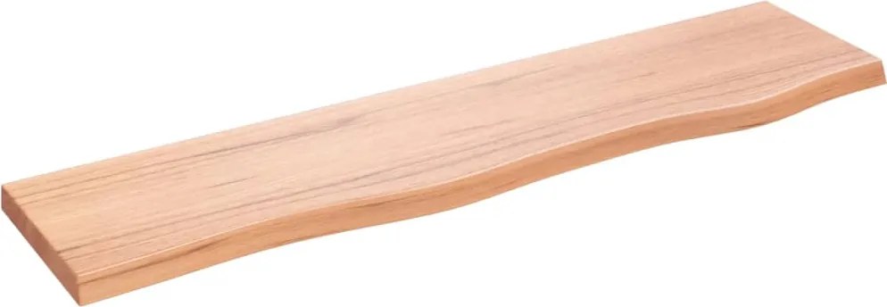vidaXL Poliță perete maro deschis 80x20x2 cm lemn masiv stejar tratat