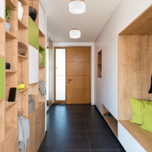 Plafonieră BELLADONNA 1xE27/15W/230V d. 30 cm alb/stejar Brilagi