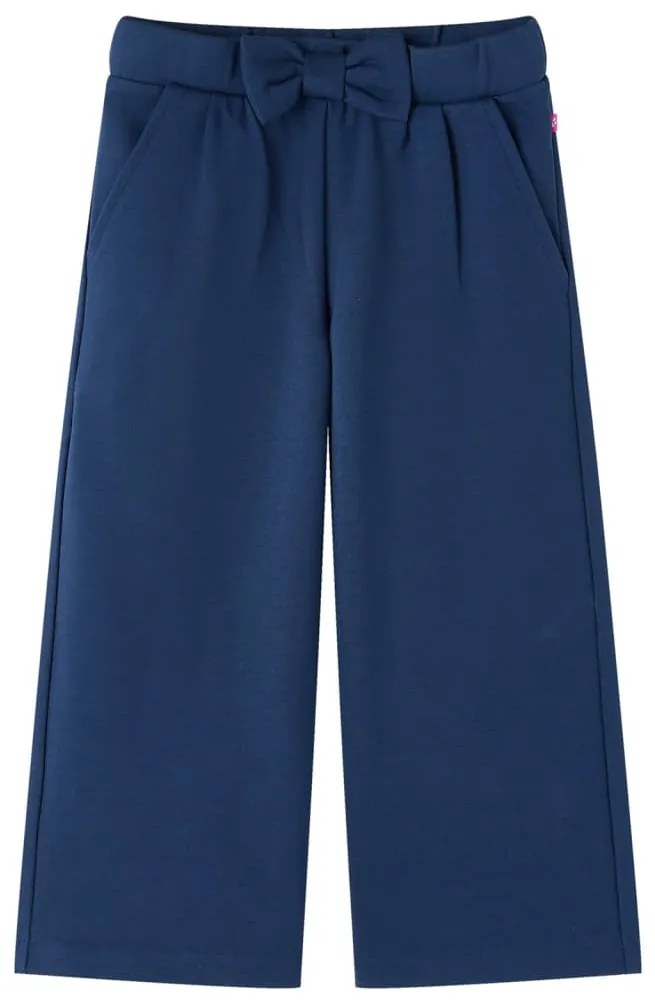 Pantaloni pentru copii cu picioare largi, bleumarin, 104