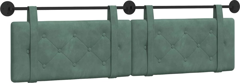 vidaXL Cap de pat suspendat Verde Mării 190 x 55 x 5 cm Catifea