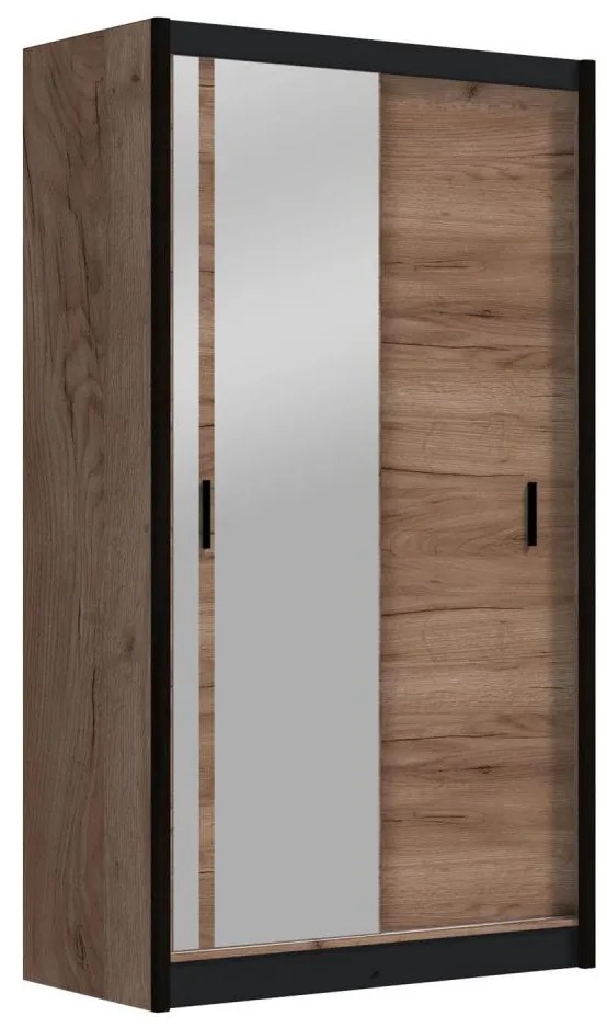 Dulap cu oglindă SABRINA 120x215 cm, stejar craft