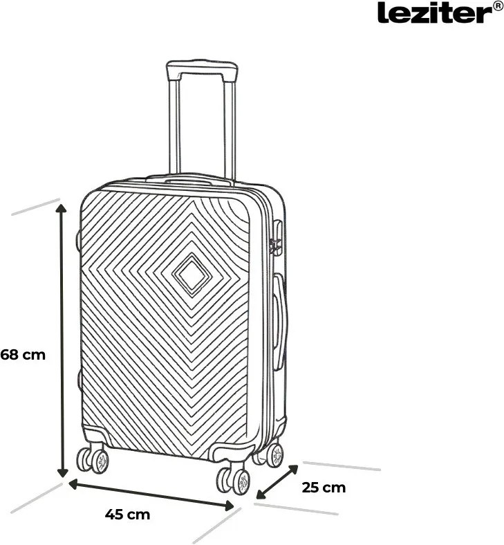 TraveLux Pro XVIII set valiză rulantă aur roz