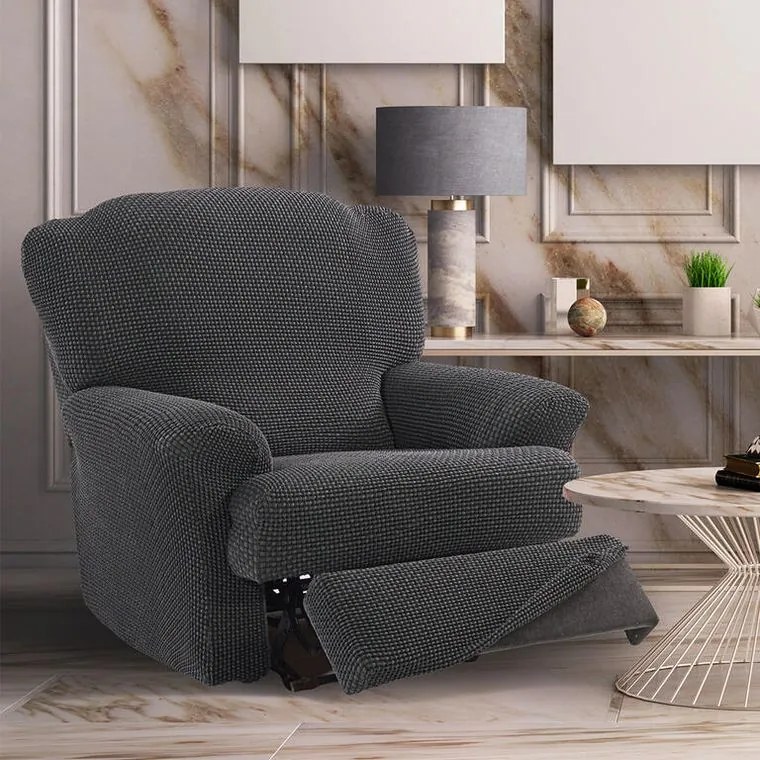 Nueva Textura Huse care se întind foarte bine NIAGARA antracit fotoliu de relaxare (l. 70 - 90 cm)