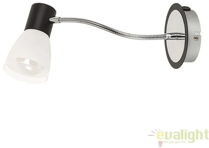 Aplica de perete design modern, finisaj negru/crom, Ati 5975 RX