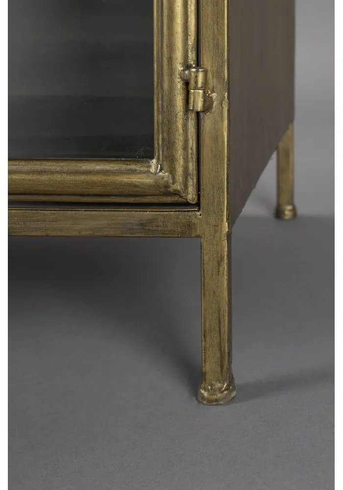 Vitrină aurie din metal 100x80x38,5 cm Gertlush – Dutchbone