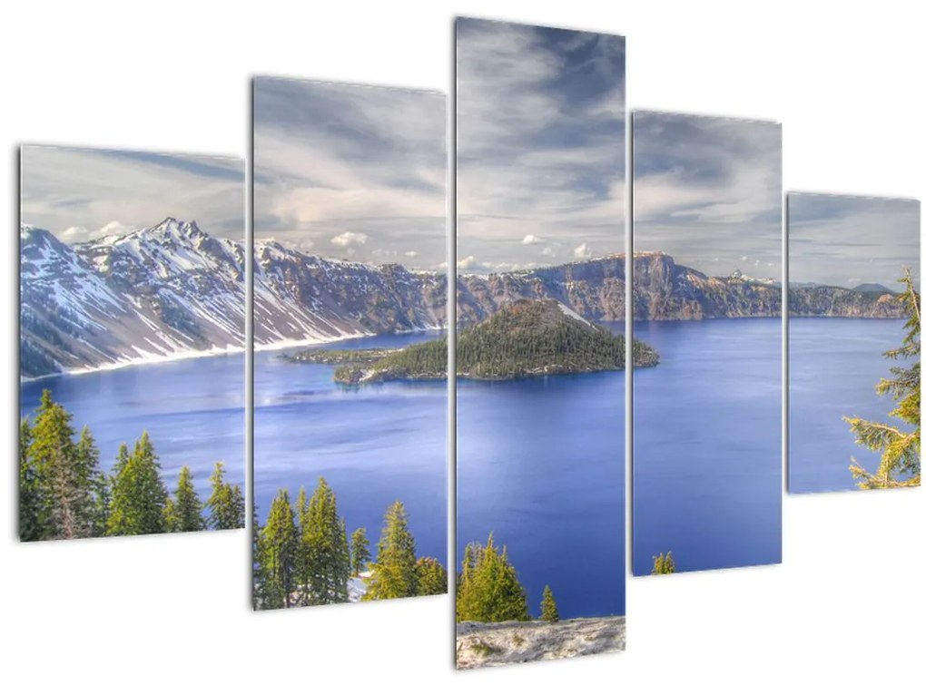 Tablou lacul montan (150x105 cm)
