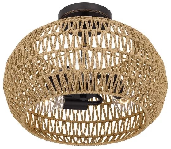 Quoizel QZ-CASABLANCA-3SF-PBZ - Plafonieră CASABLANCA, 3x E27/60W/230V