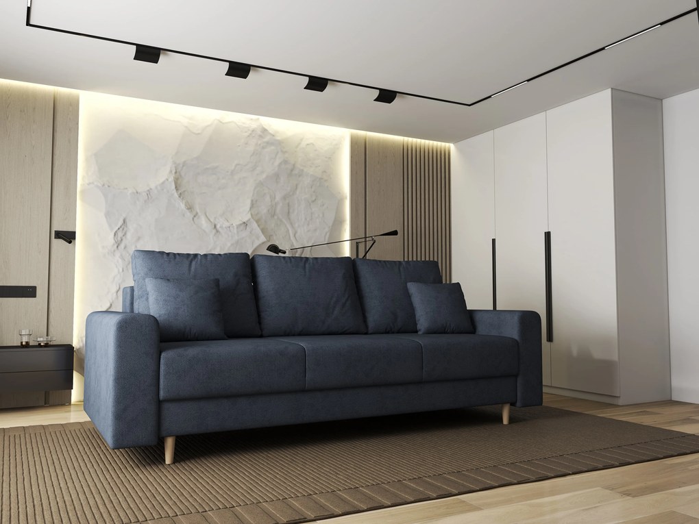 Canapea extensibilă dumonde cu ladă de depozitare si sezut confortabil din spuma high-density, Kronos Enjoy Antracit 210x100 cm