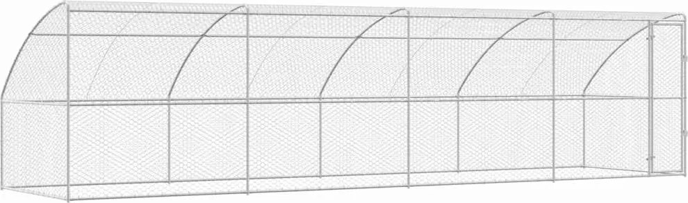 vidaXL Cușcă pentru câini 4 pcs Argintiu 8 x 2 x 2 m Oțel galvanizat