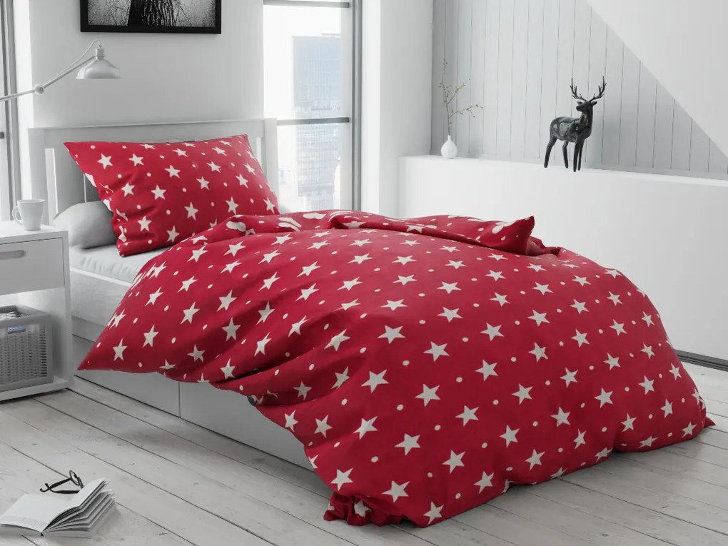 Lenjerie de pat bumbac Lovestar rosie