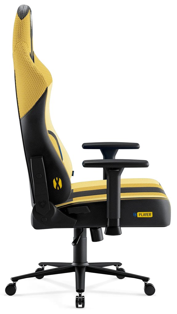Scaun gaming din material Diablo X-Player 2.0 King Size: Dark Sunflower / Galben