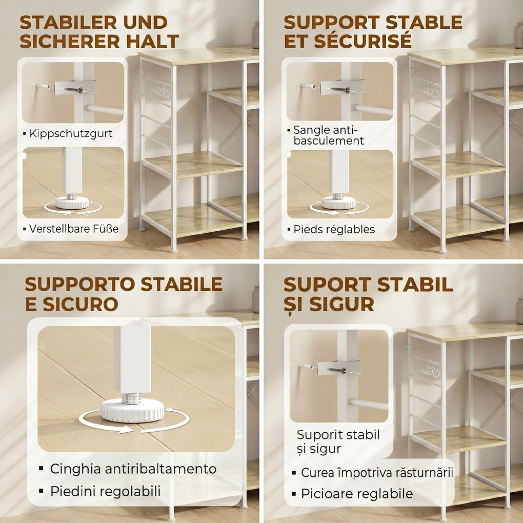HOMCOM stație de cafea multifuncțională pentru depozitare | Aosom Romania