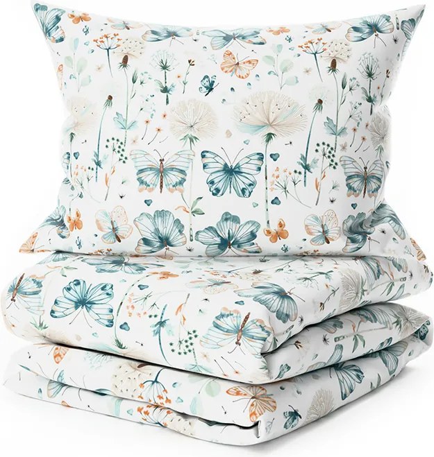 Lenjerie de pat din bumbac creponat pentru patut Renforcé ELIVINE albă Dimensiune lenjerie de pat: 45 x 65 cm | 90 x 140 cm