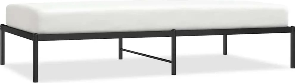 vidaXL Cadru pat metalic, negru, 100x190 cm