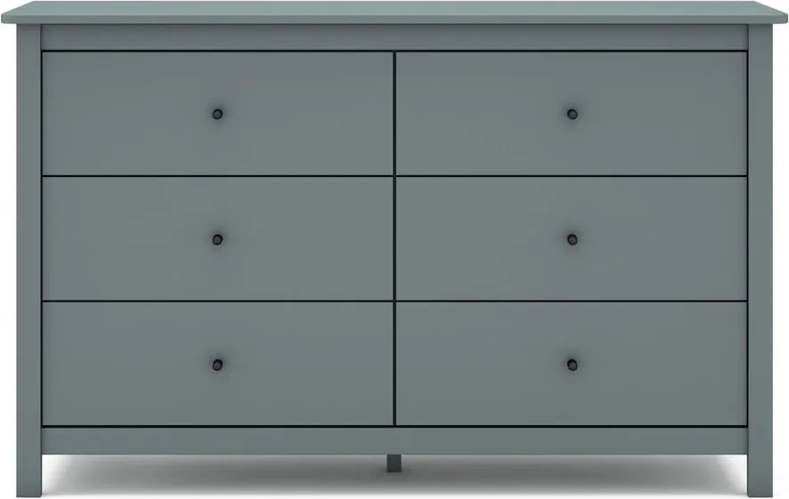 Comodă verde prăfuit din lemn de pin 130x80x45 cm Misti – Marckeric