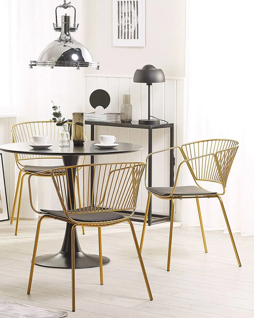 Set 2 buc. scaune de sufragerie RAGOR (auriu). 1022869