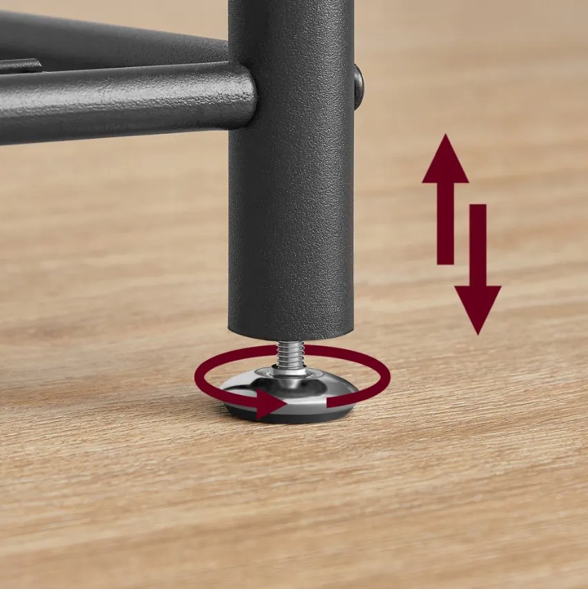 Perete de hol metalic INDUSTRY 175 cm, negru/gri-maroniu