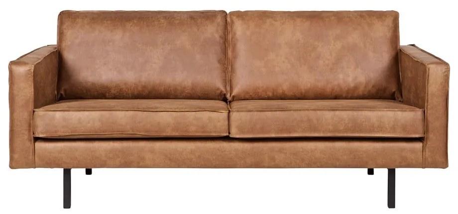 Canapea maro cu tapițerie din imitație de piele 190 cm Rodeo – WOOOD