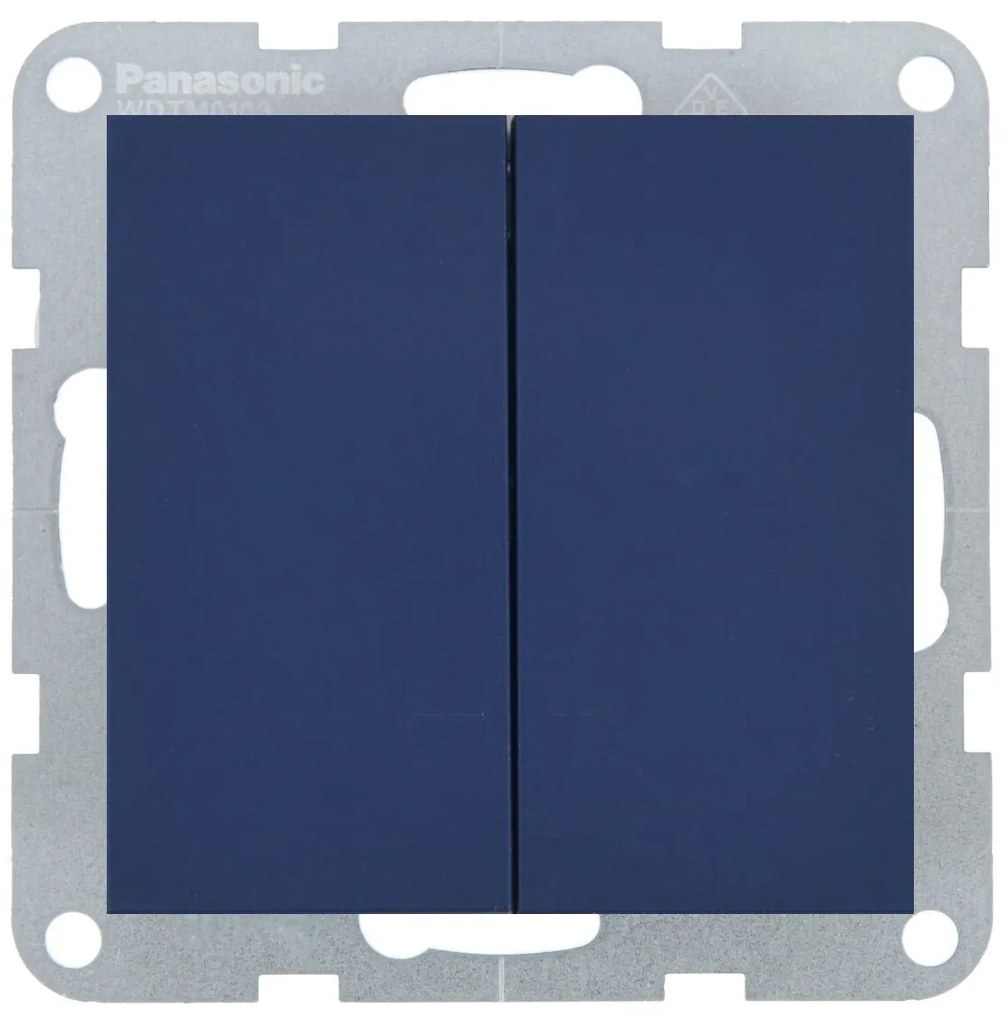 Intrerupator dublu 10A, IP20, Ocean, Panasonic Karre Plus 55 Soft Touch