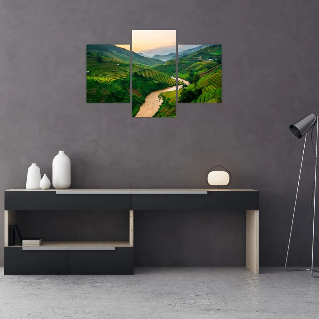 Tablou - Terase de orez II. (90x60 cm)