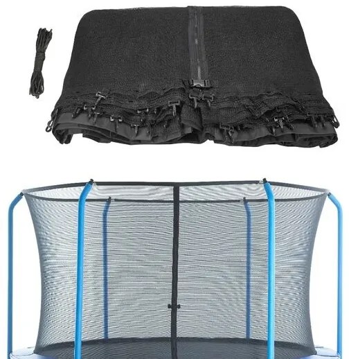 Plasa pentru trambulina, terilena, neagra, 305 cm