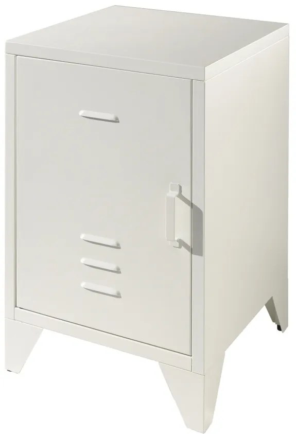 Noptieră Metalică, Albă (Metal) – BRONXX – Vipack