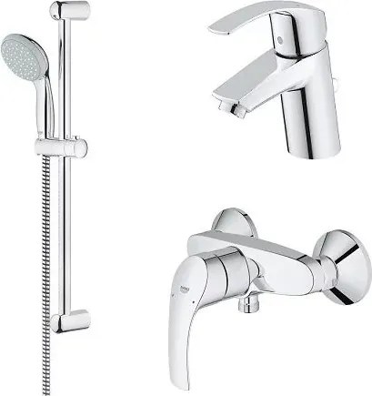 Set baterie lavoar baterie dus si set dus Grohe Eurosmart New S crom