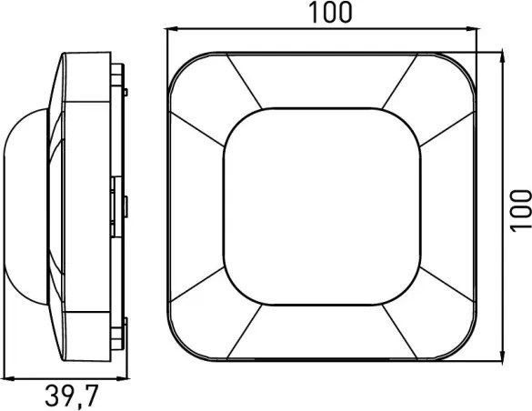 Senzor de prezență PRES SENSOR 2000W alb