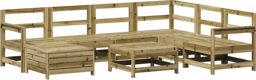 vidaXL Set canapea de grădină, 8 piese, lemn de pin tratat