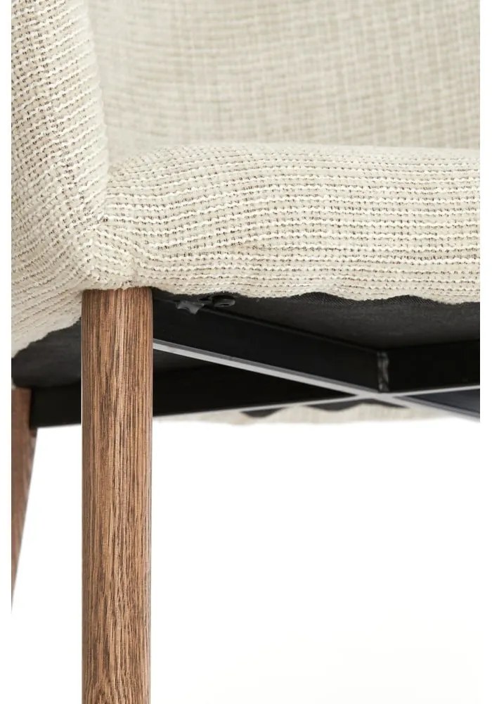 Set de scaune de sufragerie bej cu cotiere 2 buc. tapițat Blaine – Light &amp; Living