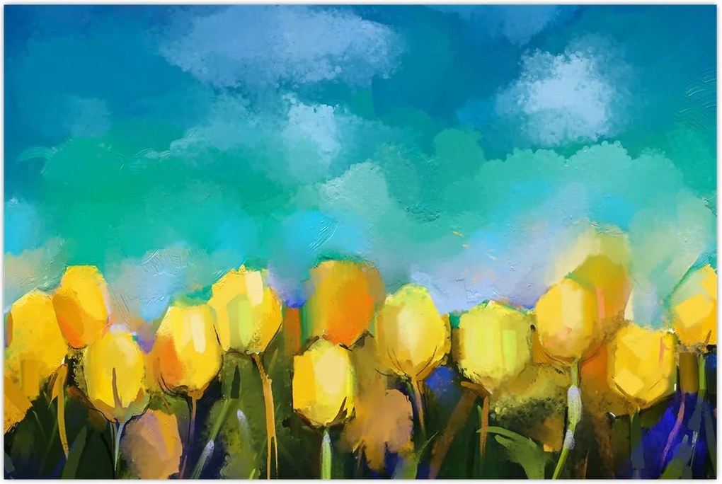 Tablou - Lalele galbene (90x60 cm)