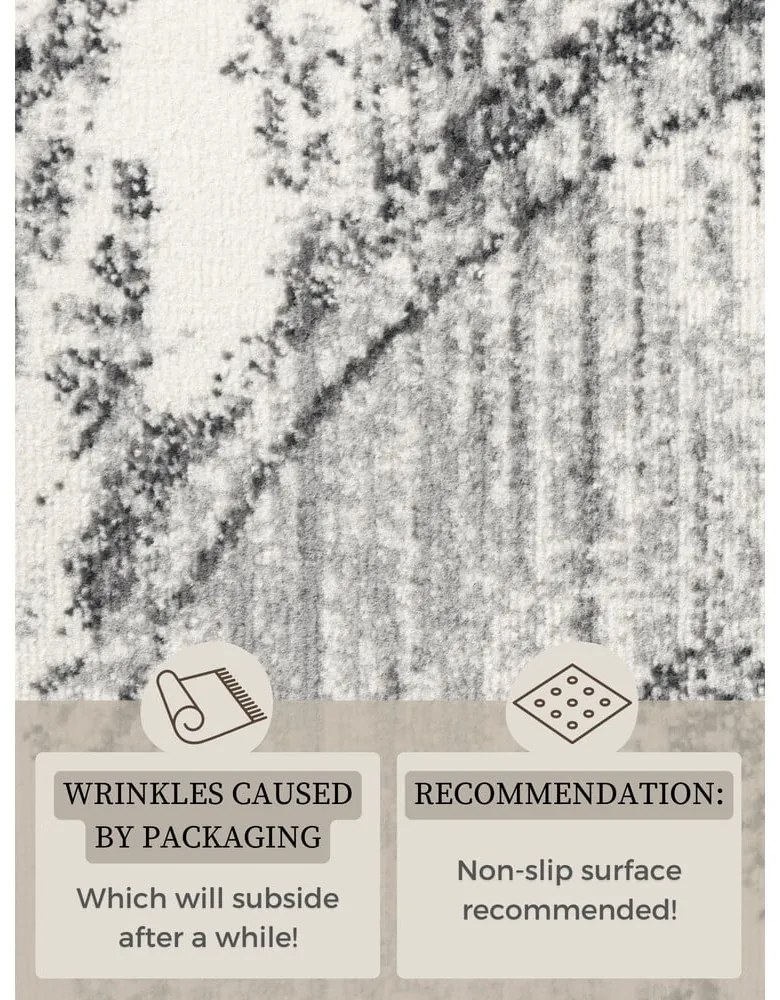 Covor gri-crem rotund ø 120 cm Gloria Lydia – Hanse Home