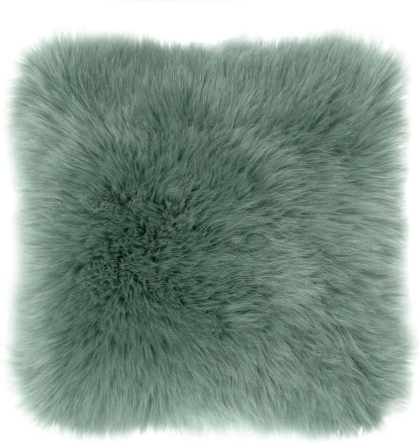 Pernă Tiseco Home Studio Sheepskin, 45 x 45 cm, verde