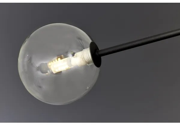 Lustră pe tijă Jupiter 1996 MOKA 4xGU10/10W/230V + 4xG9/10W/230V negru/transparent