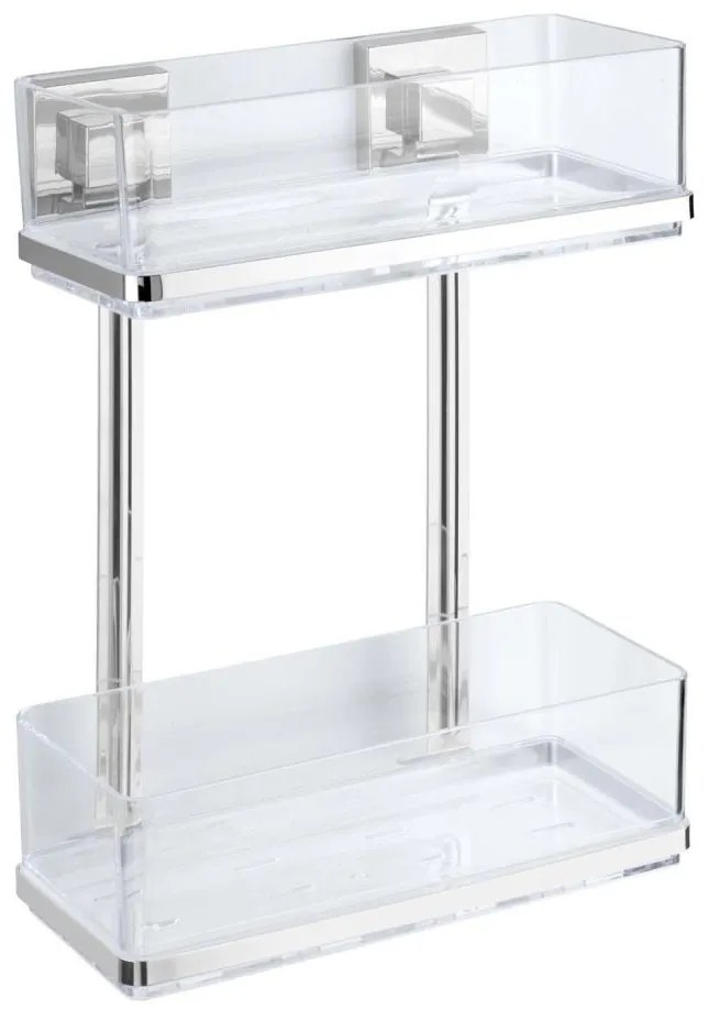 WENKO 22691100-Raft VACUUM-LOC QUADRO ED 25,5 x 32,5 cm argintiu/crom lucios/transparent