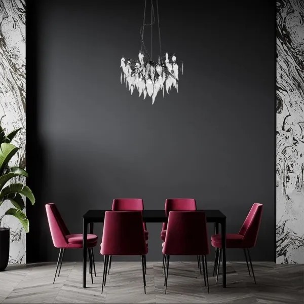 Lustră de cristal pe cablu 10xG9/40W/230V negru