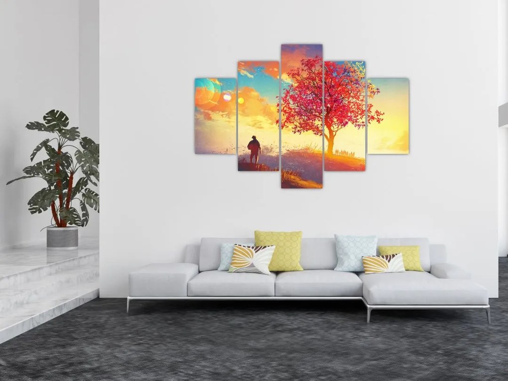 Tablou - casa în deal (150x105 cm)