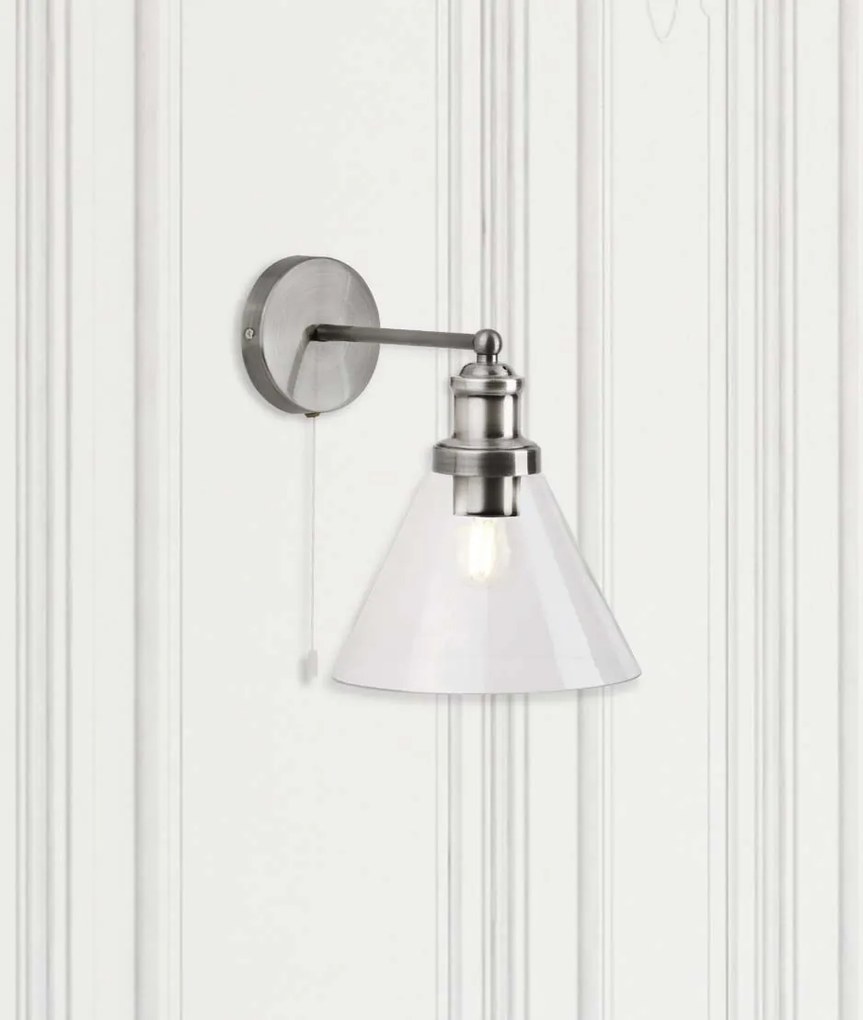 Aplica de perete design clasic Pyramid silver satin 1277SS SRT