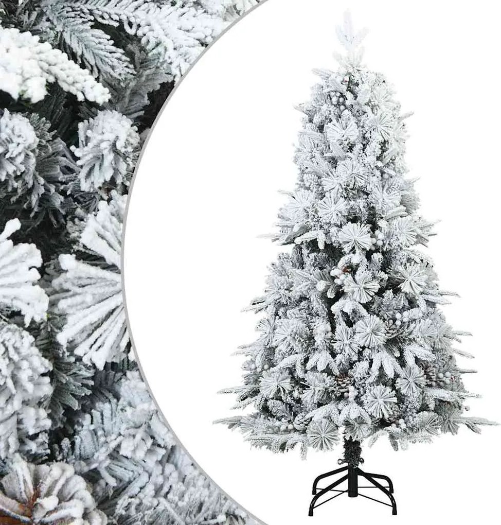 vidaXL Brad de Crăciun Artificial cu Ramuri Articulate, Acoperit cu Zăpadă