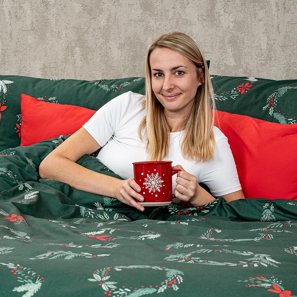Lenjerie de pat din bumbac 4Home Poinsettia ,140 x 200 cm, 70 x 90 cm, 140 x 200 cm, 70 x 90 cm